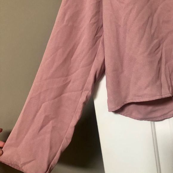 Forever 21 | pink crop top Long Sleeve shirt - L - Picture 5 of 5